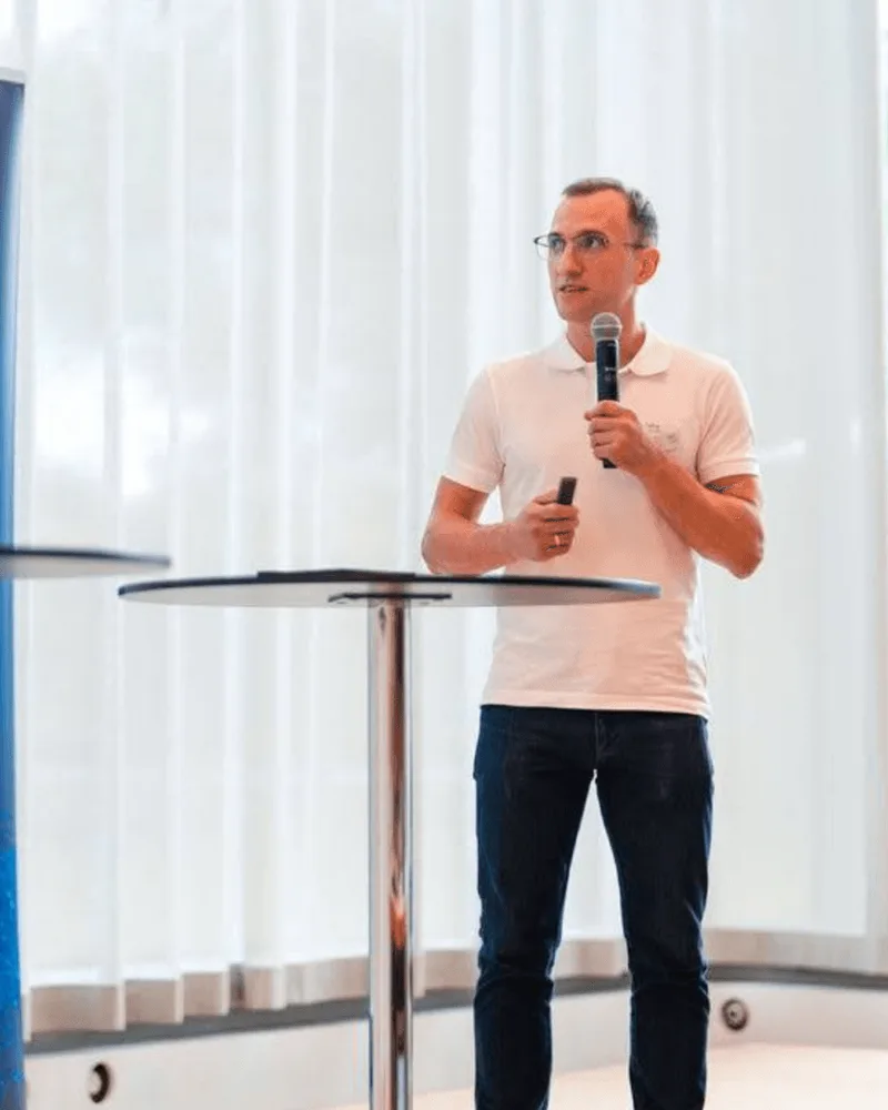 Artem Boiko speaking at BIM Cluster Baden-Württemberg